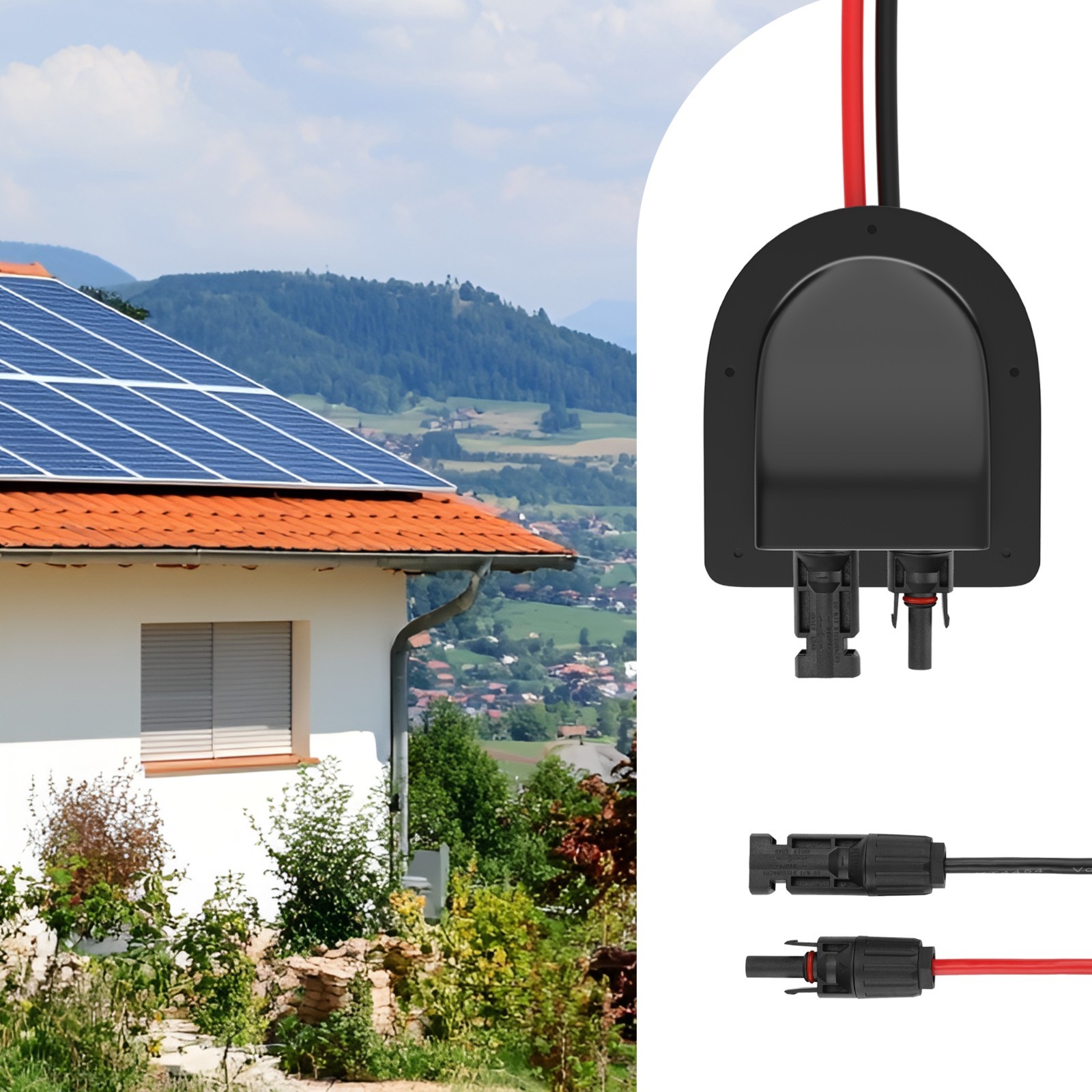10FT Weatherproof Solar Extension Cable Connector for RV Campervan Boat,Van
