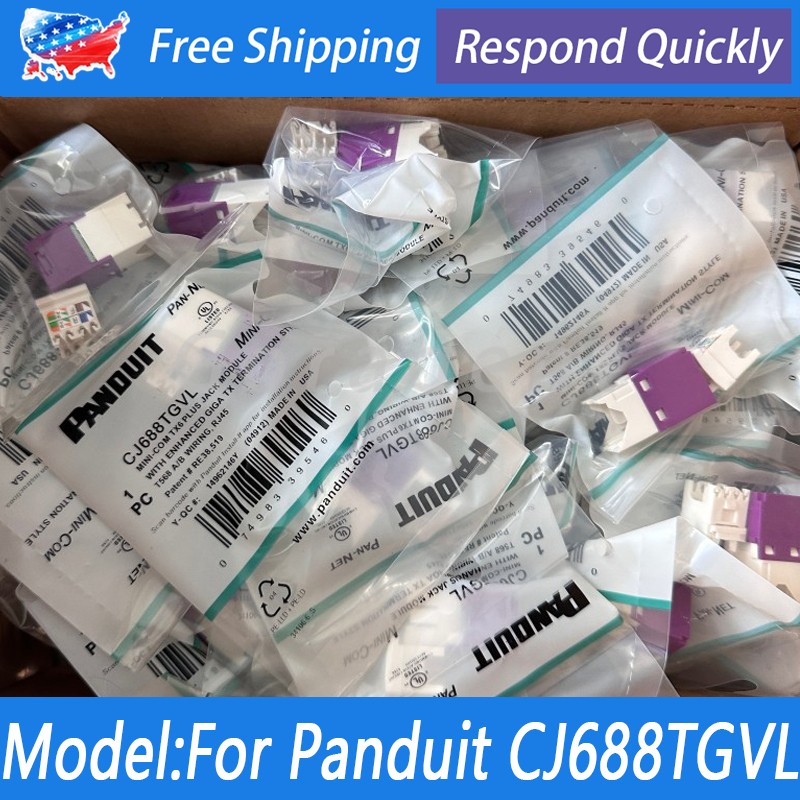 50X Cat6 MiniCom UTP RJ45 Network Jack Module For Panduit CJ688TGVL Giga TX