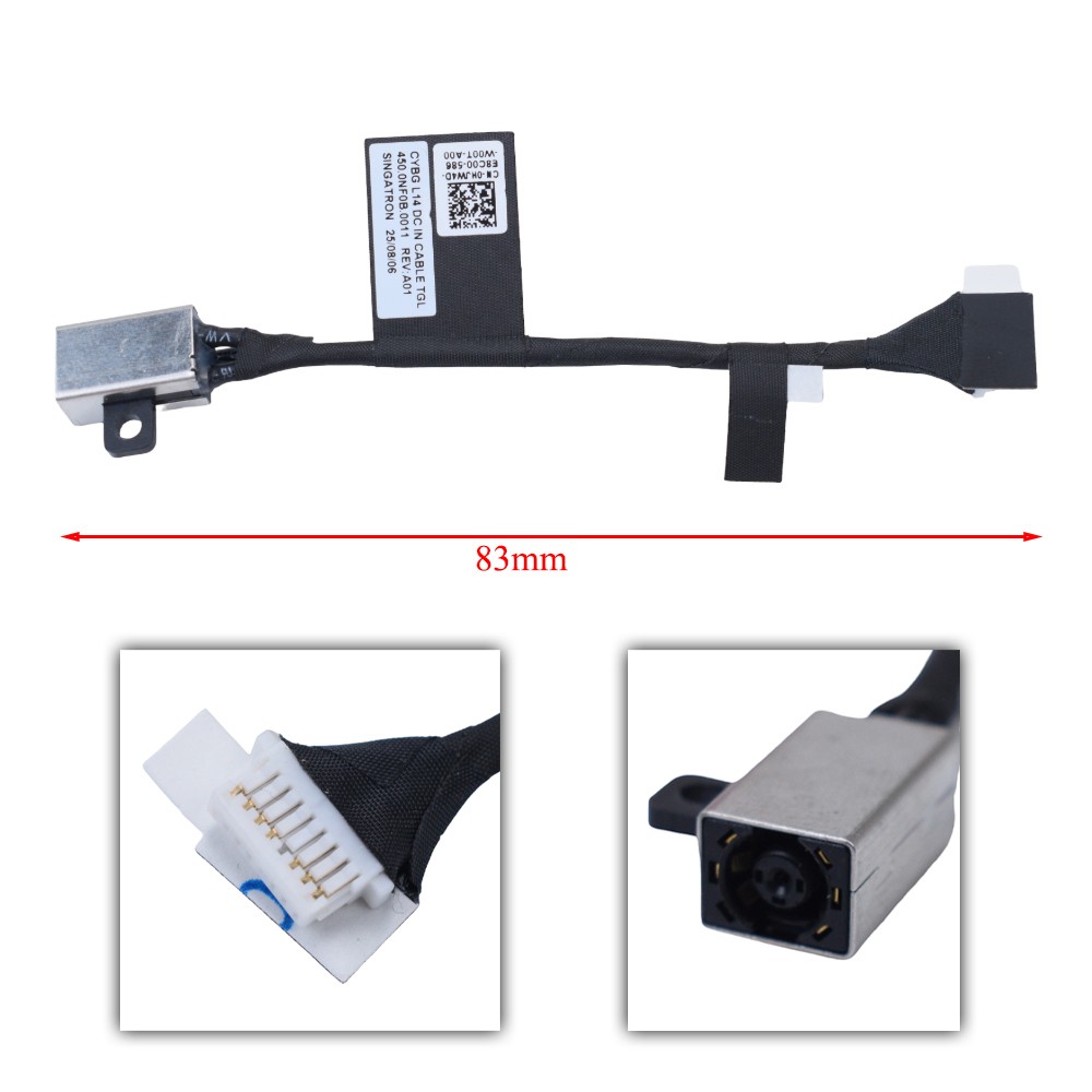 8.2cm DC Power Jack For Dell Latitude 3420 3430 3520 3530 450.0NF0B.0011 0HJW4D