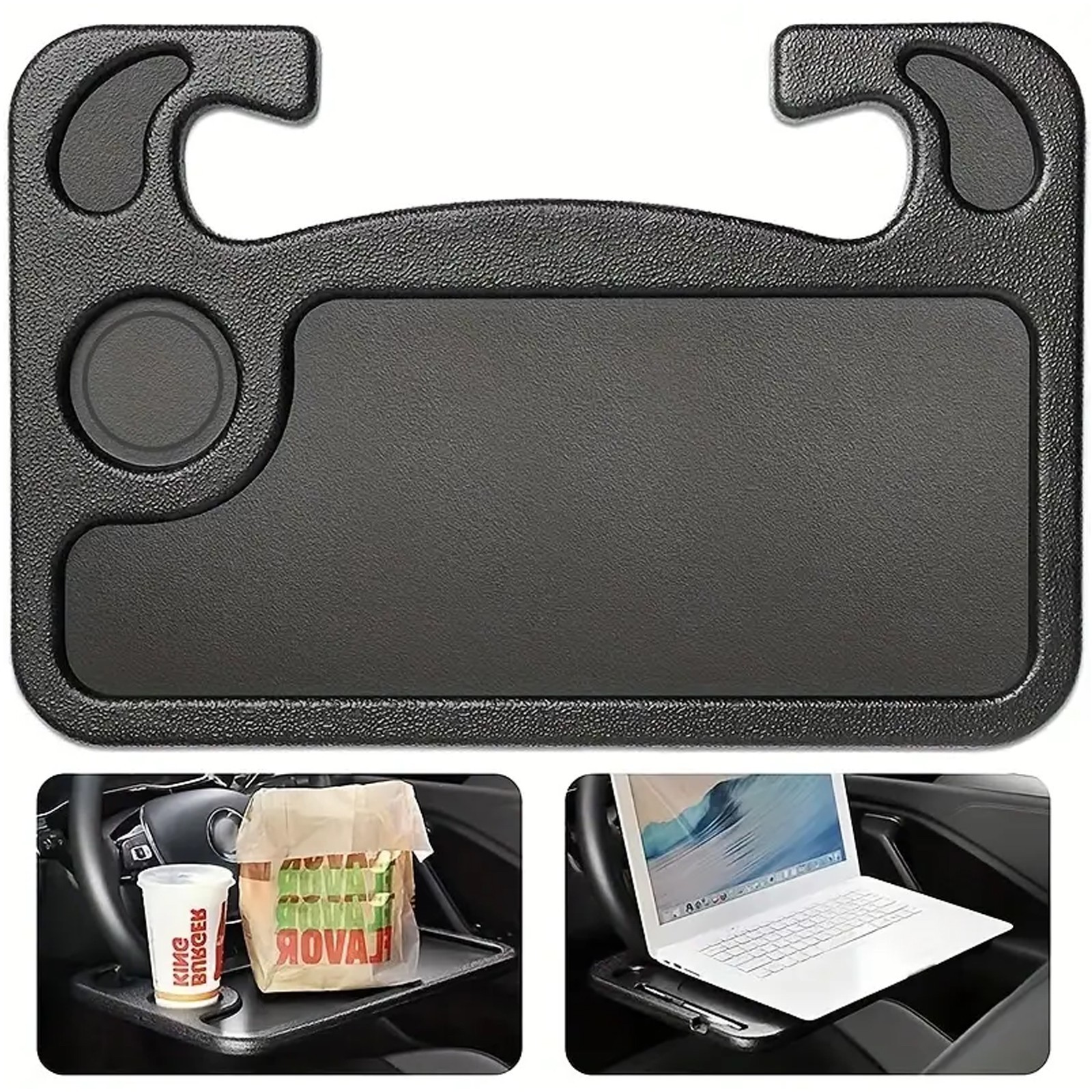 Car Steering Wheel Tray – Multi-Functional Food & Laptop Holder for In-Car Use