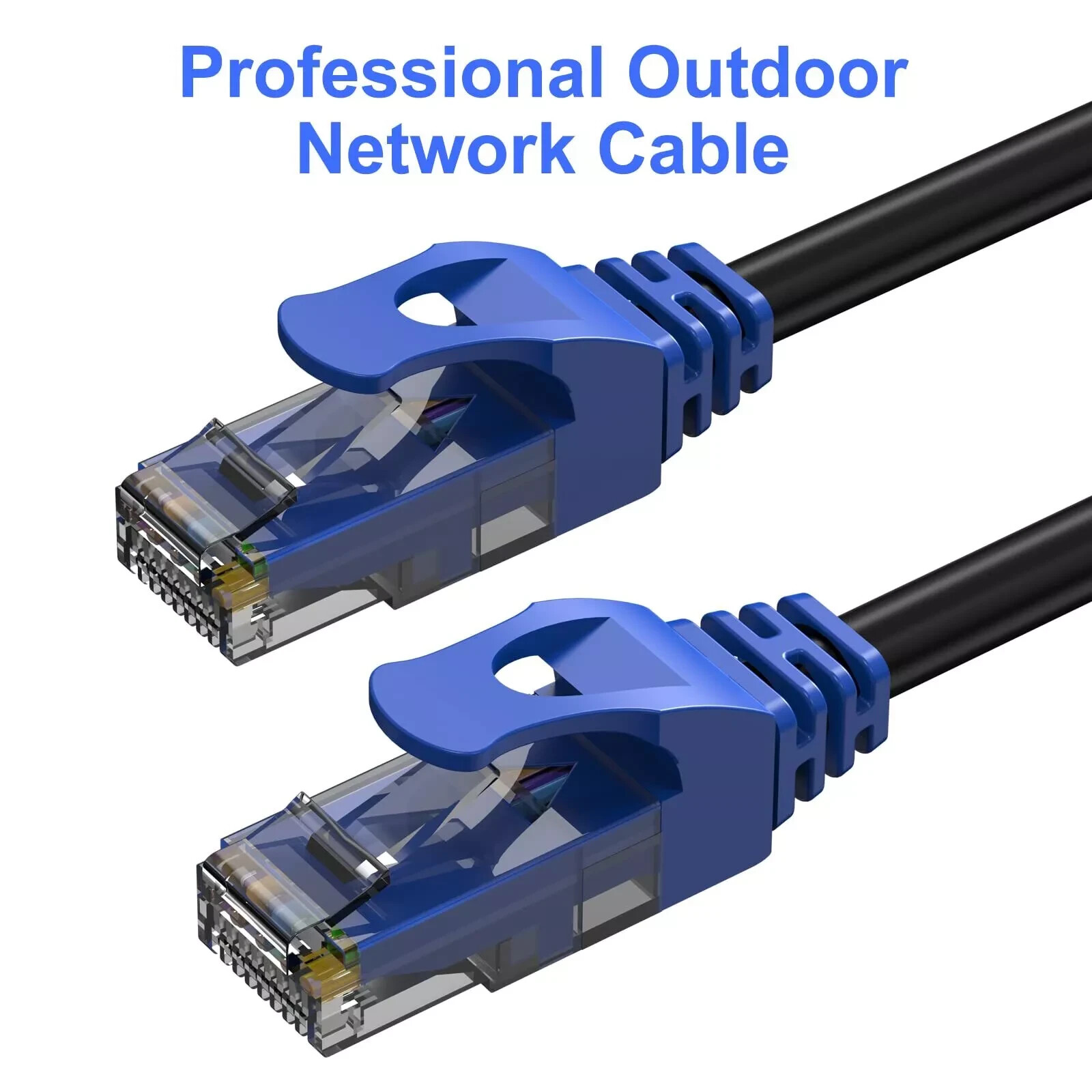 200FT Cat6 Outdoor Ethernet Cable InGround Heavy Duty Direct Burial 24AWG CCA
