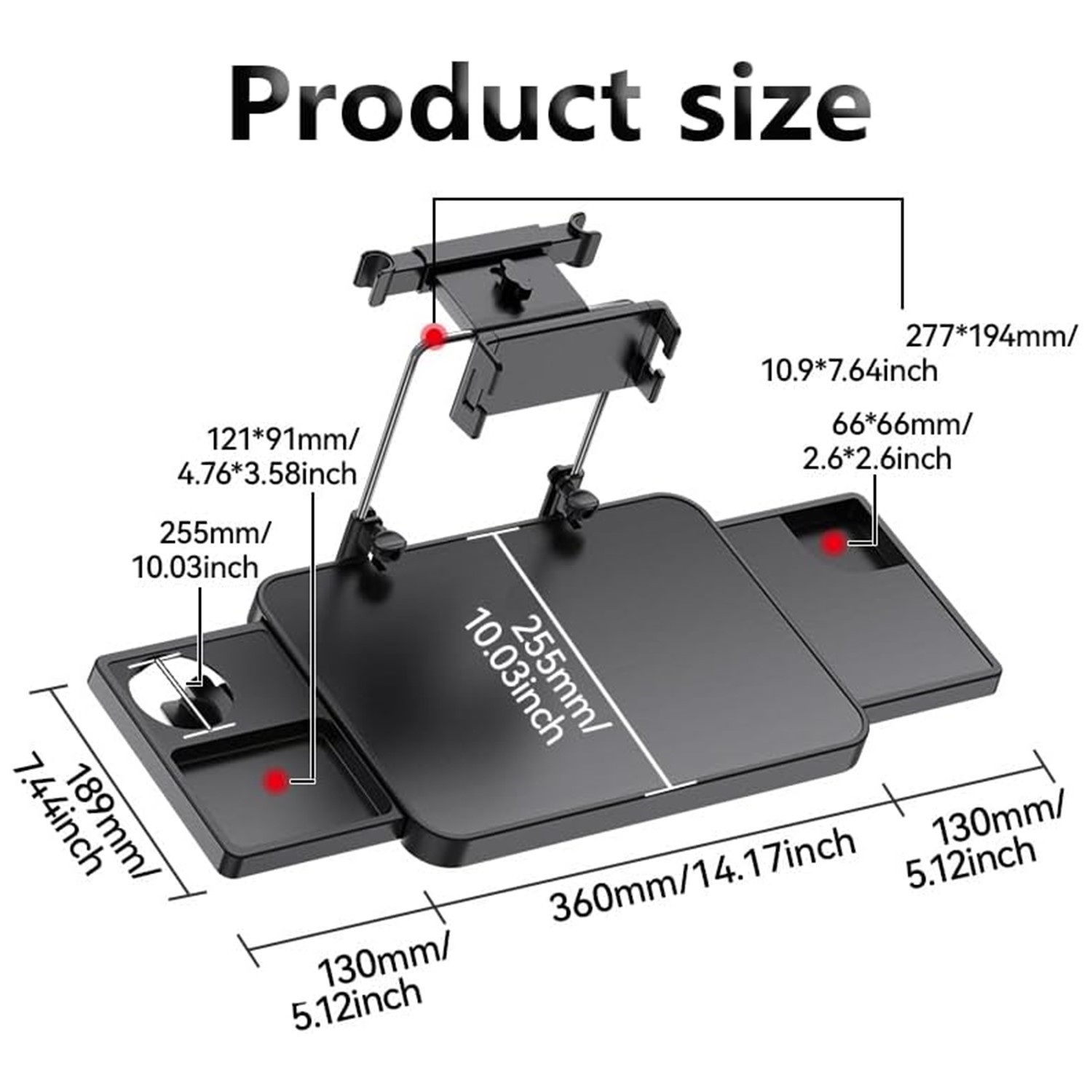 Upgraded Car Steering Wheel Tray Back Seat Table Car Desk for Laptop Adjustable