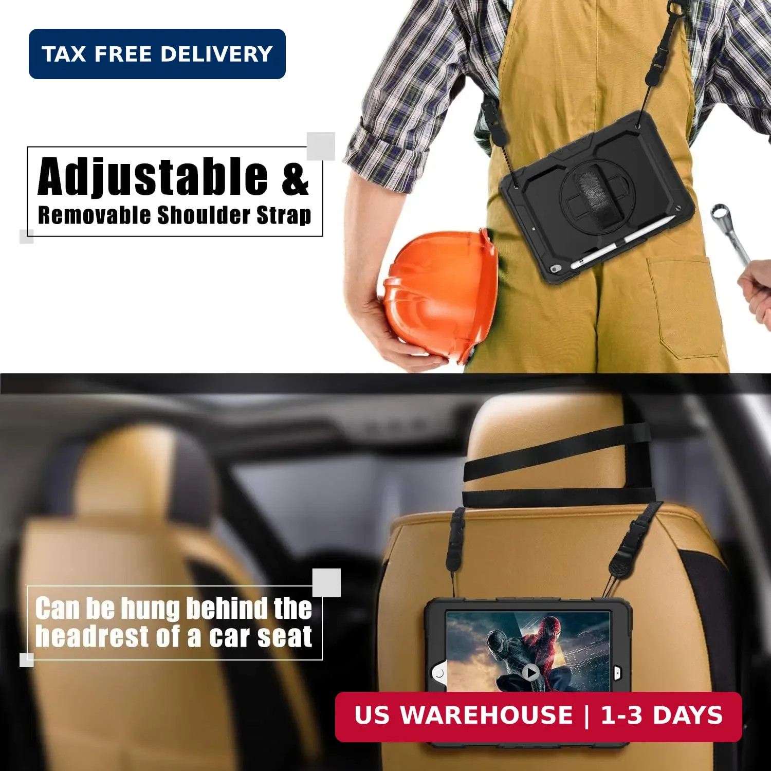 Portable Shoulder Strap for Ipad/ Tablet Case/Camera- Adjustable Removable Neck