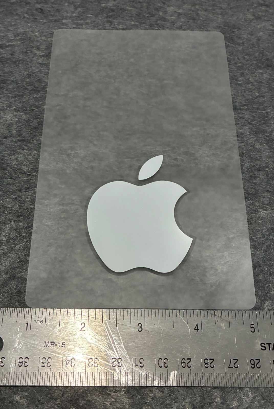 Apple Logo Sticker, OEM, White 2×2.5 inches, Single
