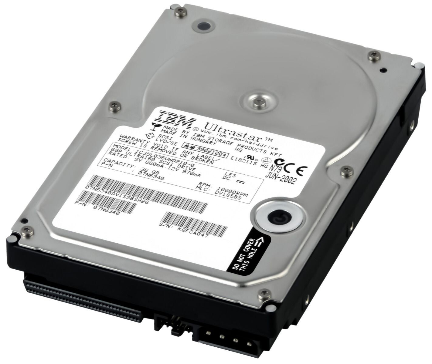 IBM ULTRASTAR 73LZX IC35L036UWD210-0 36GB 10K 4MB 3.5″ SCSI U160 HDD