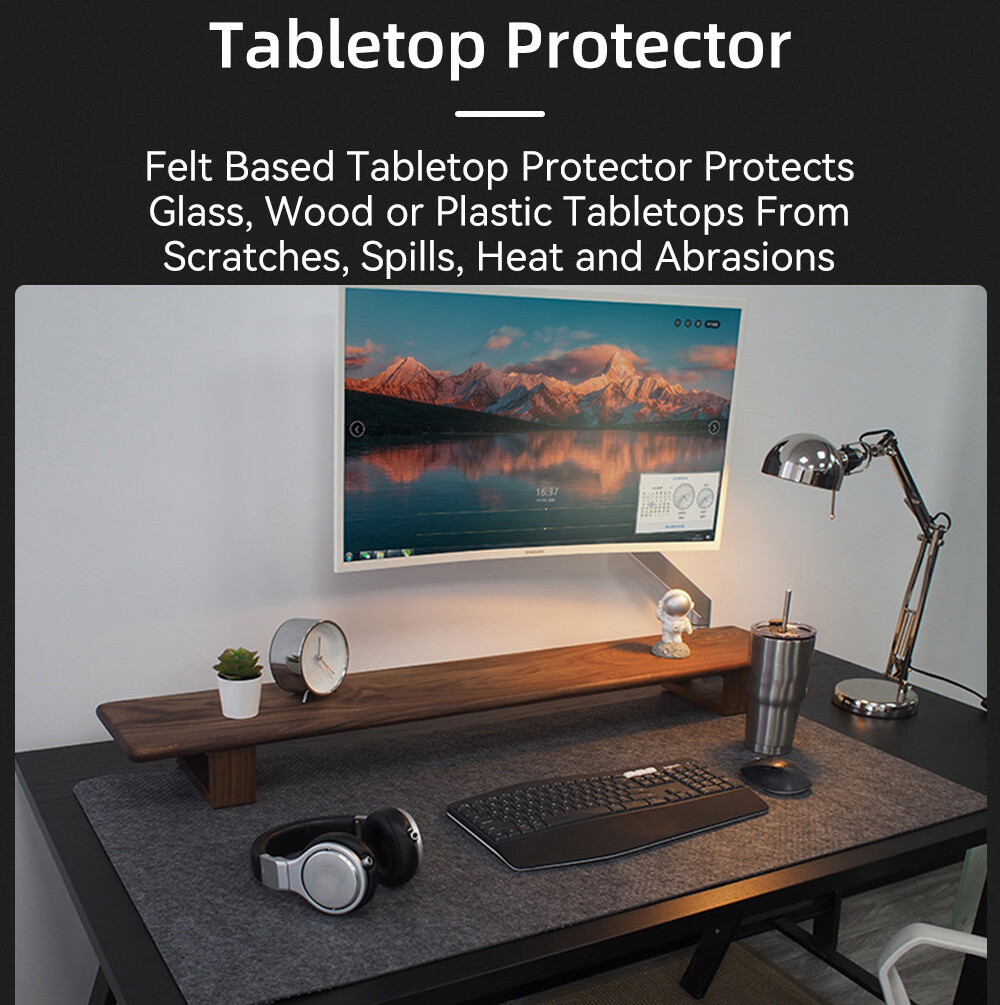 Large Wool Felt Office Computer Desk Mat Cushion Keyboard Game Mouse Laptop Pad