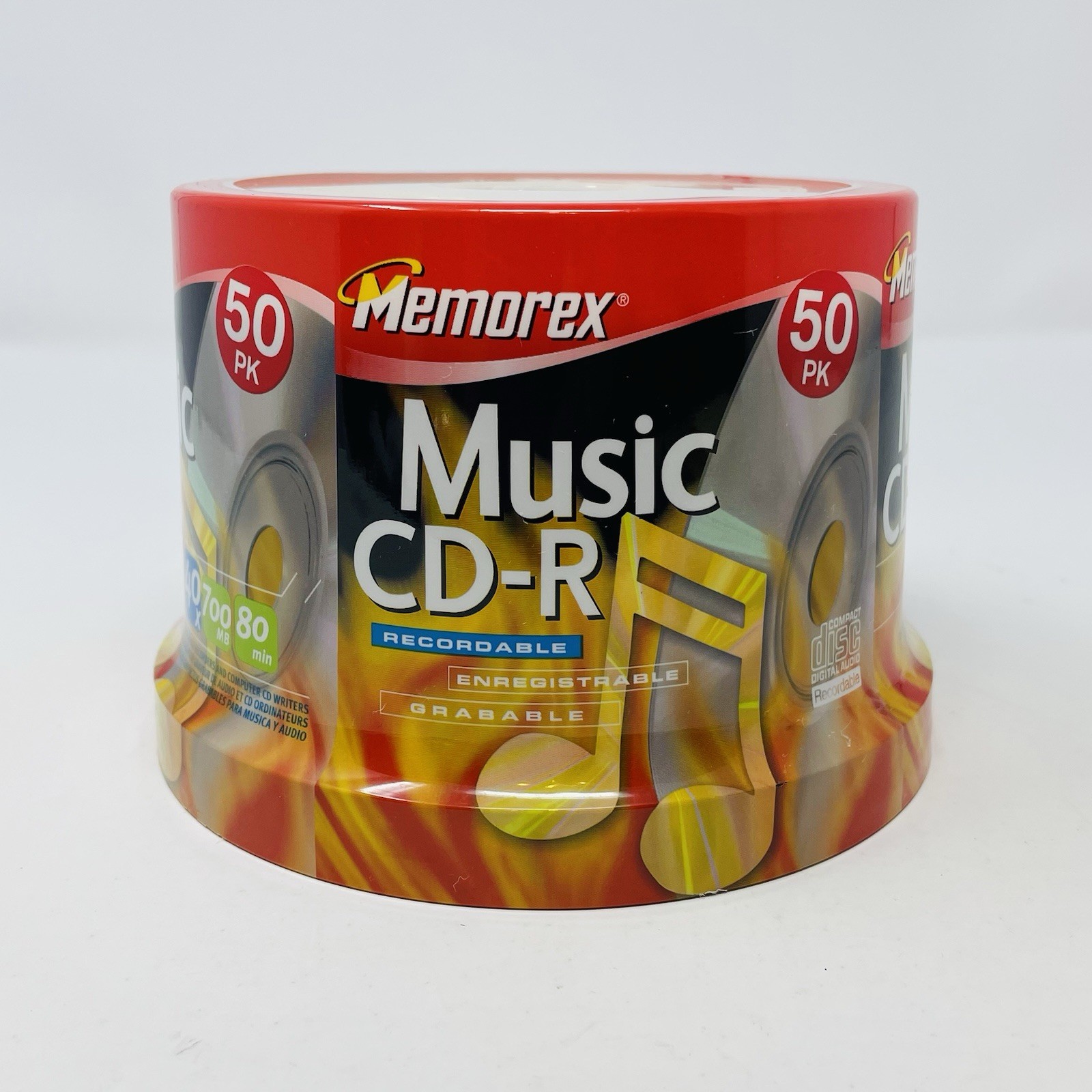 Memorex Music CD-R 50 Pack 700MB 80 Min 40x Recordable Audio Discs Spindle New!