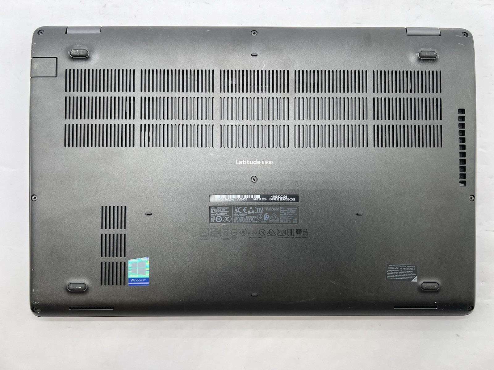 Dell Latitude 5500, i5-8265U CPU, @ 1.60GHz, 8GB RAM-No HDD/OS/Charger