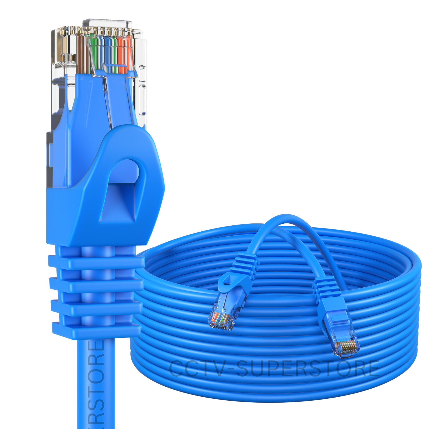 200FT Cat5e Ethernet Cable RJ45 UTP Network Patch Cord for Gaming XBOX PS4 Blue