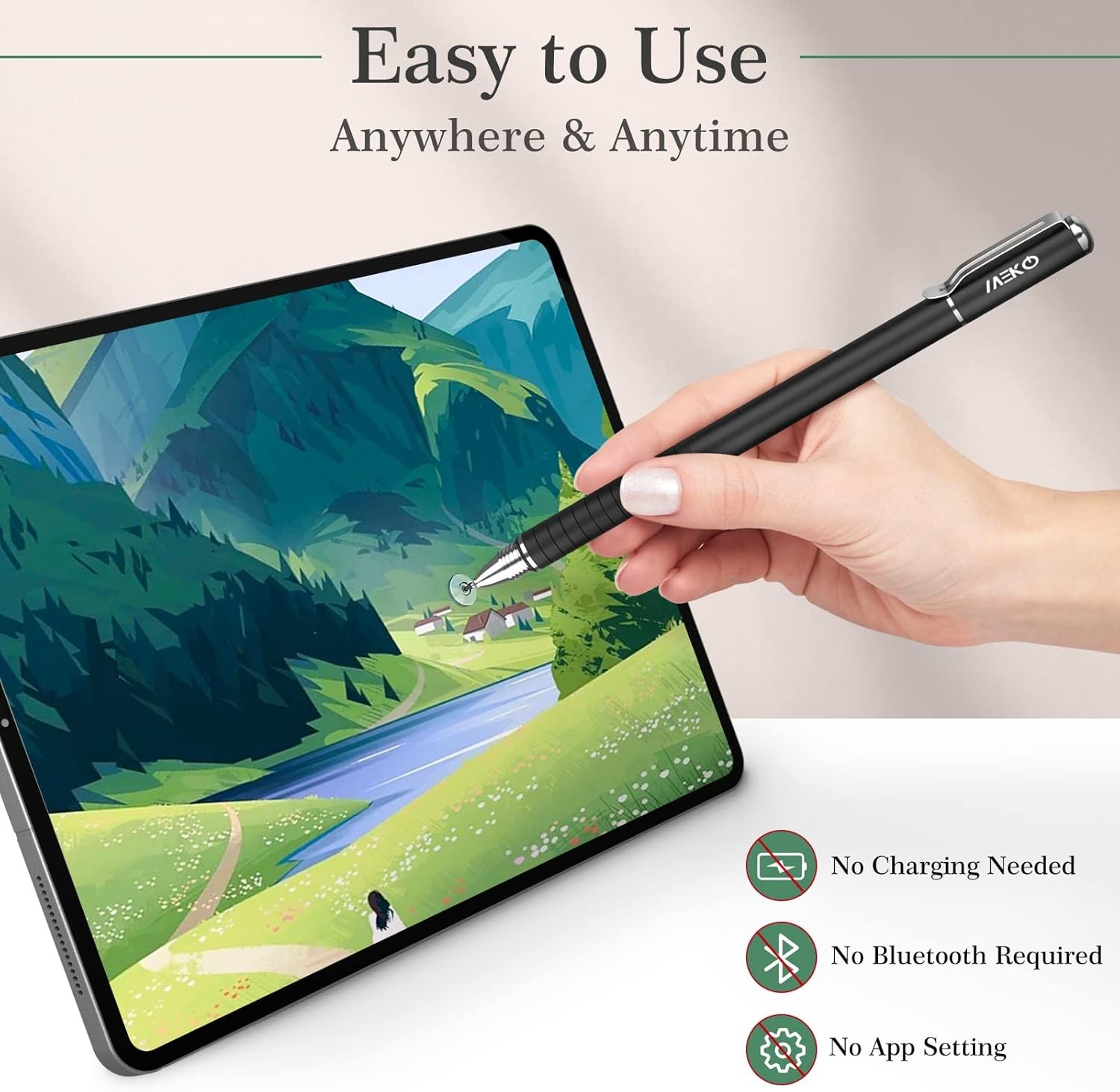 2 Pcs, 2 in 1 Precision Series, Disc Stylus Styli Bundle Black Gold