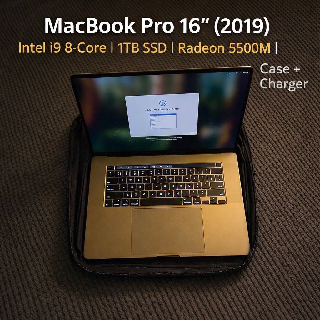 MacBook Pro 16” 2019 Intel i9 8-Core | 1TB SSD | Radeon 5500M | (bundle)
