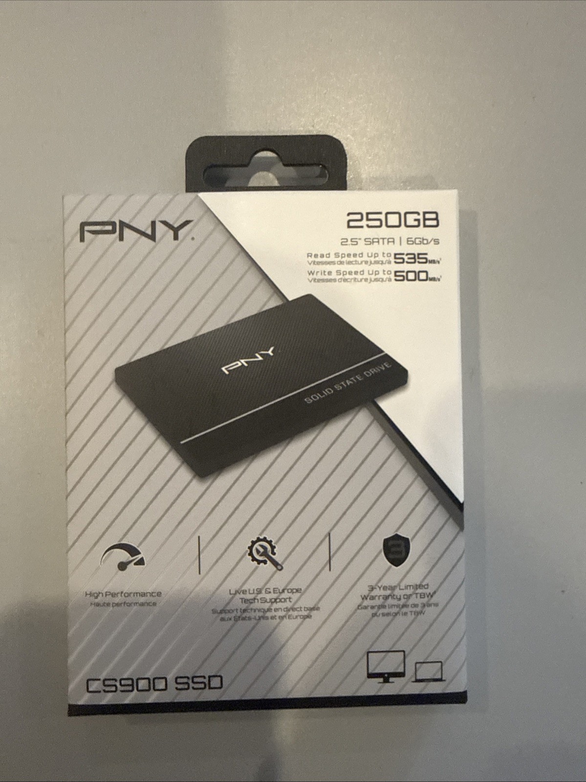 PNY CS900 250GB 2.5″ Internal SSD (SSD7CS900-250-RB)