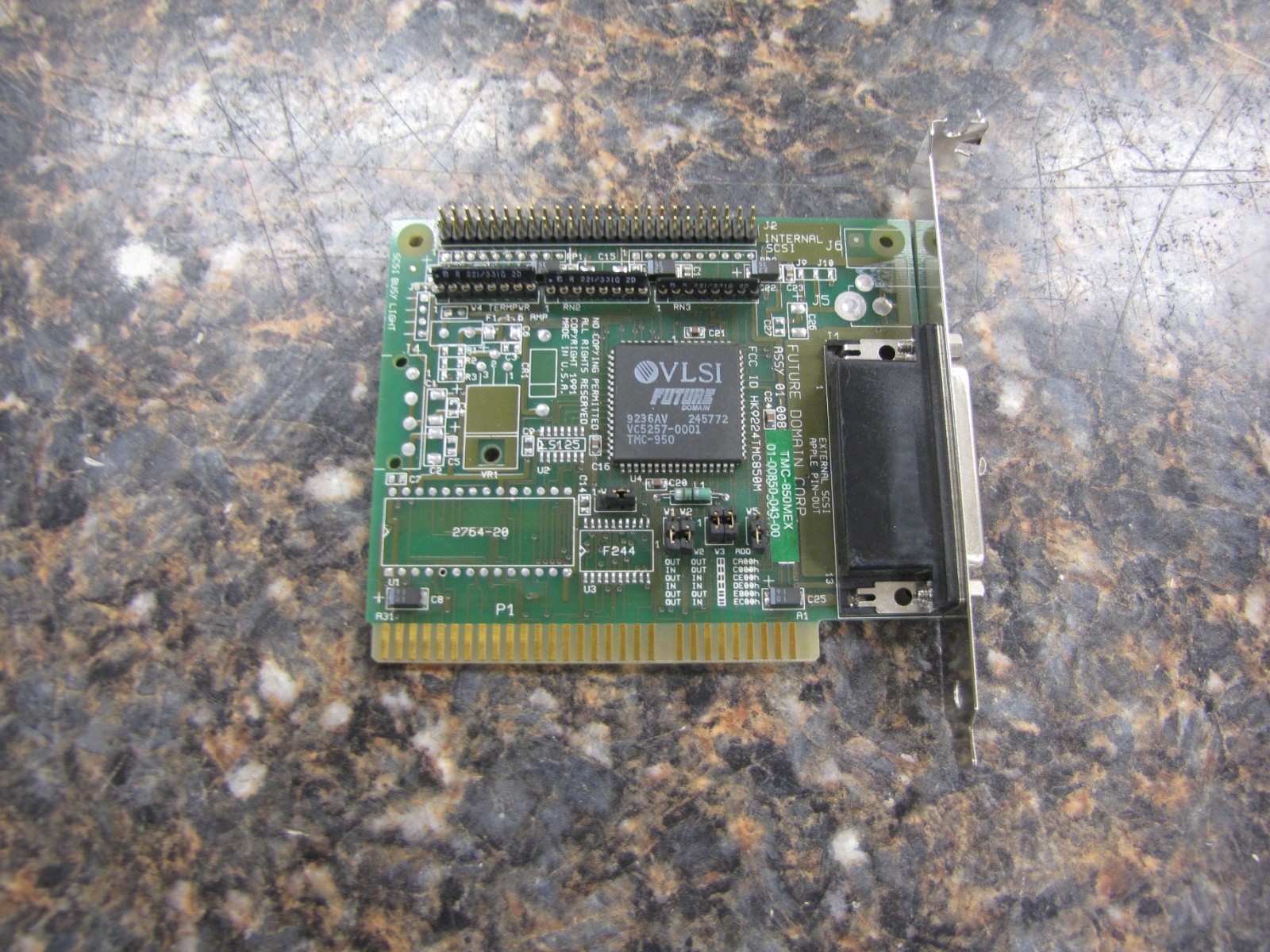 Rare FUTURE DOMAIN TMC-850MEX 8 BIT ISA SCSI Controller for Apple