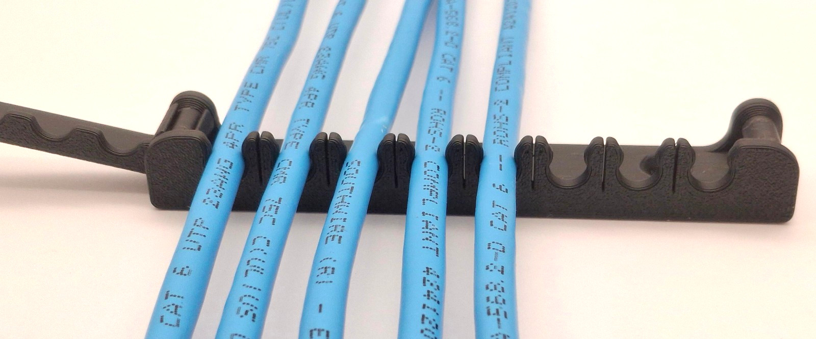 8-Wire Ethernet Cable Comb – Cable Organizer – 5 pk