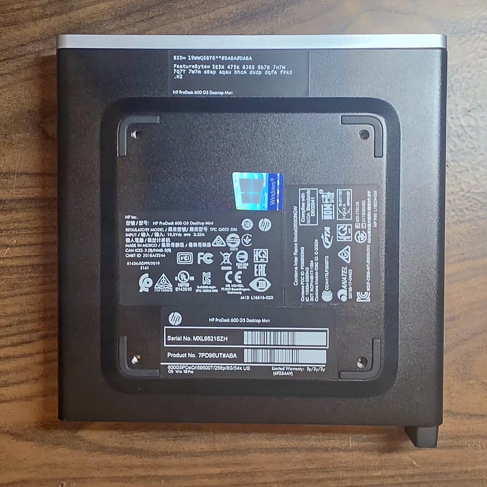 HP ProDesk 600 G5 Mini Intel Core i5 16GB RAM 256GB NVMe SSD Wi-Fi/BT Win11Pro