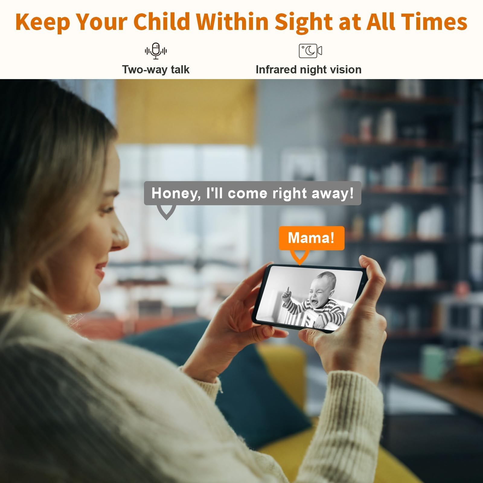 5G Indoor Camera for Home Security, 2K Security Camera, Pet/Baby/Dog Camera with