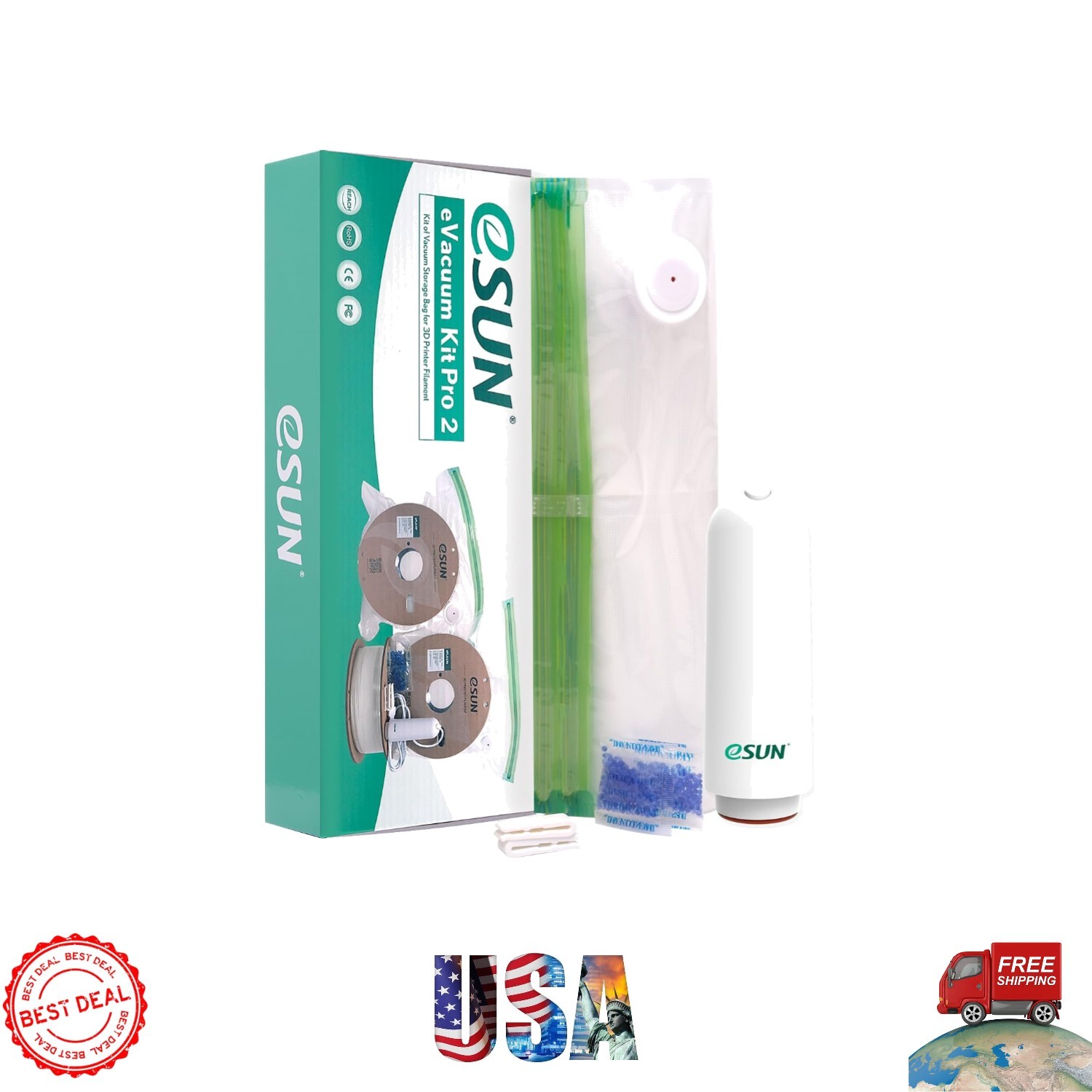 Pro 2 Vacuum Storage Kit for 3D Printing Filaments – Dust & Humidity Resistant