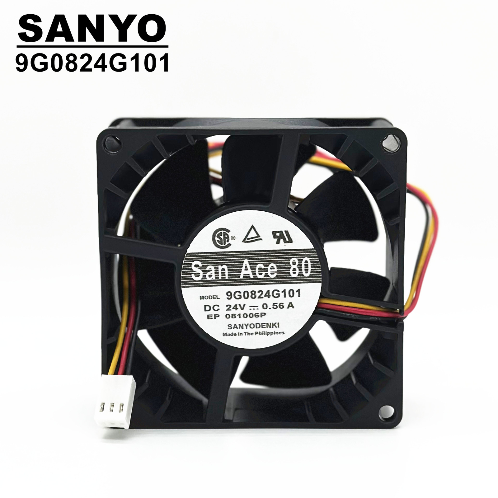 SANYO 9G0824G101 24V 0.56A 8038 8CM Inverter Cooling Fan
