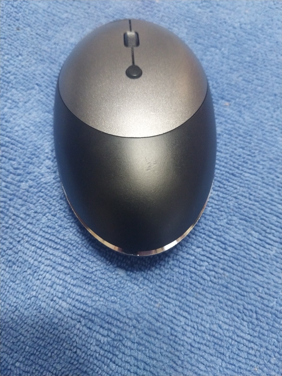 Wireless Slim Mouse For Laptop/PC Usb 2.4 GHZ/BT Model P 1 Black Silver