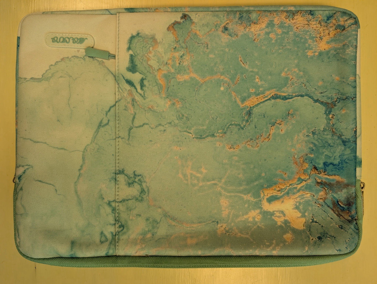 Laptop Zipper Case 9×12 (Turquoise Marble)