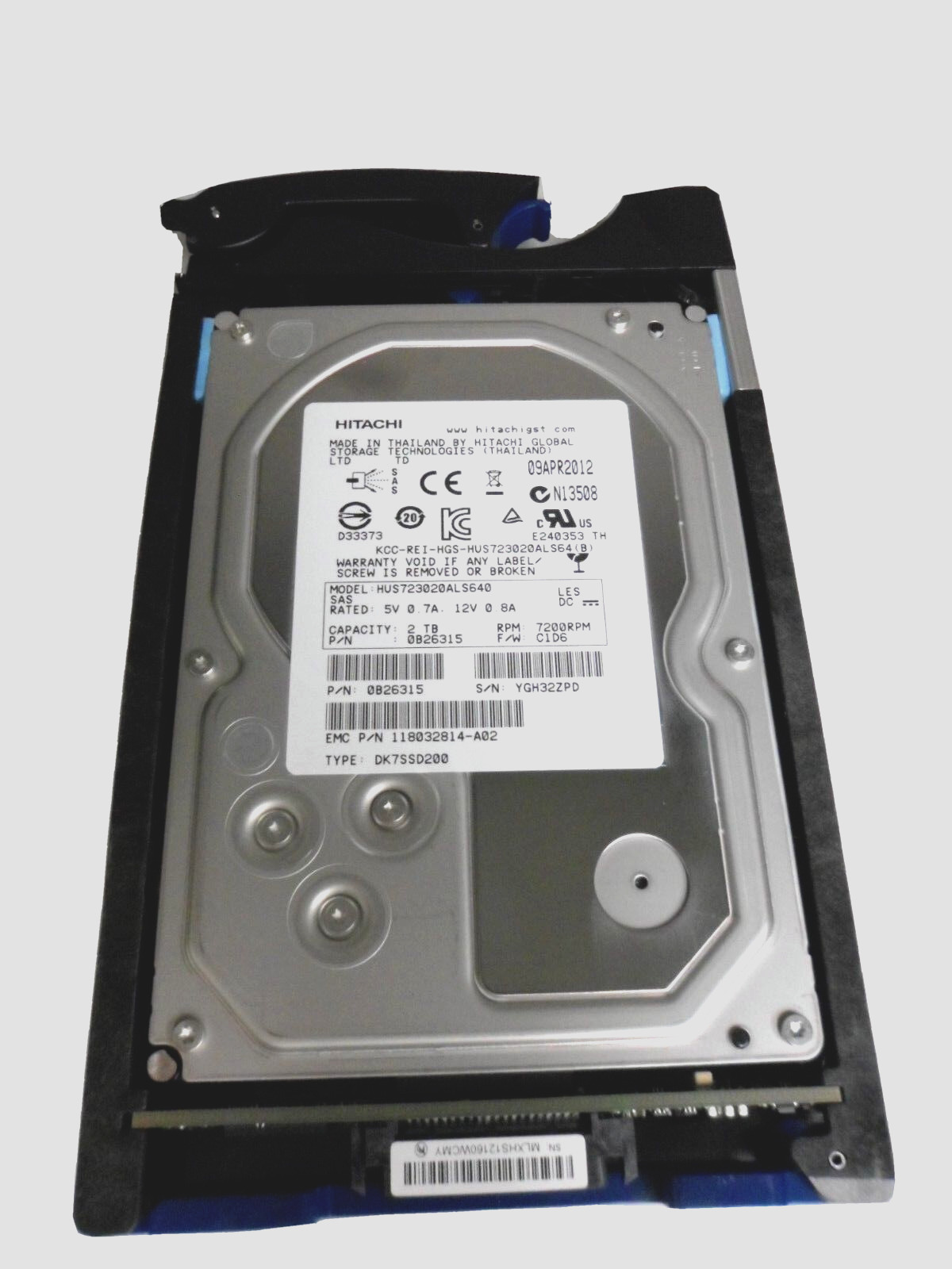 HITACHI EMC 005049816 2TB 7.2K RPM 3.5″ VMAX Hard Disk Drive in Tray 0B26315