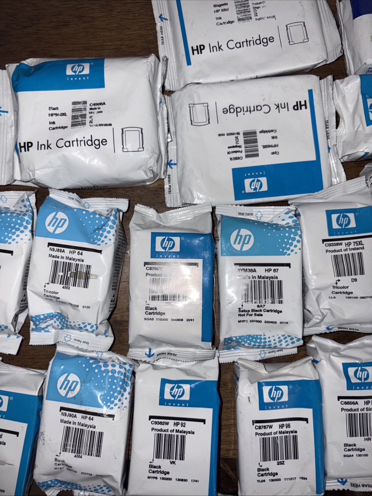 Lot of 30 NEW Assorted Genuine HP Ink Cartridges OEM Expired Open Box