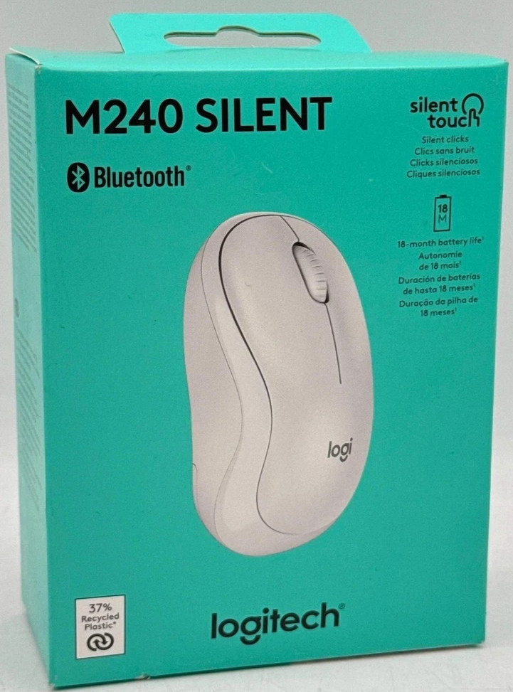 Logitech M240 Silent White Long Range Bluetooth Mouse 910-007116