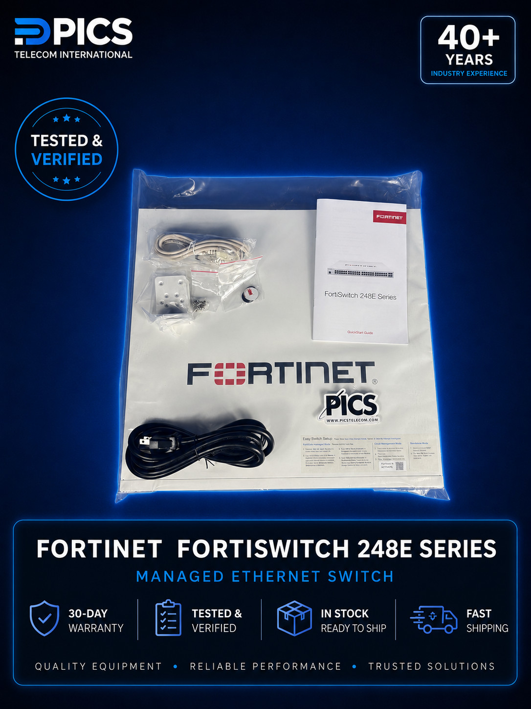 Fortinet FS-248E-FPOE FortiSwitch 48-Port PoE Gigabit Switch