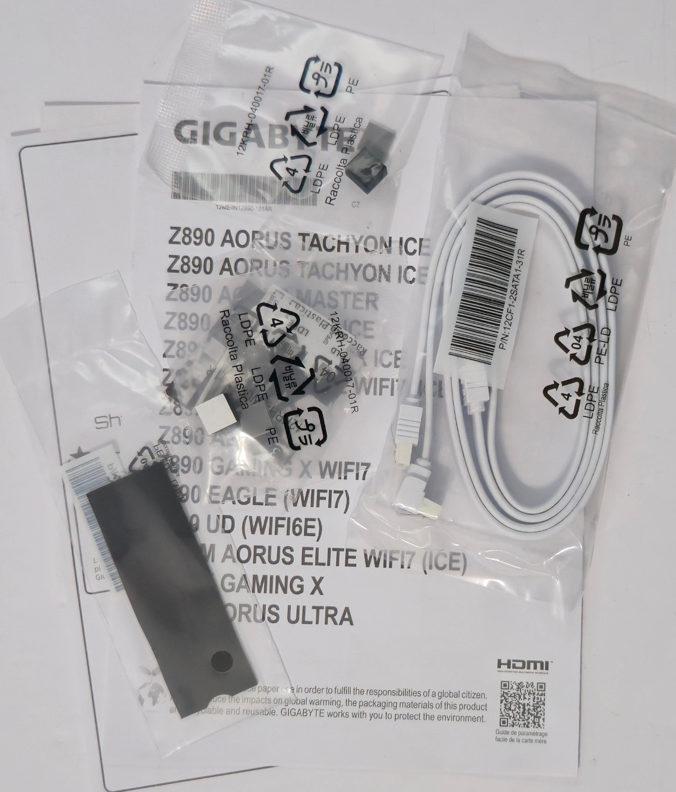 GIGABYTE Z890M AORUS ELITE WIFI7 ICE INTEL MOTHERBOARD (No Wifi Antenna)