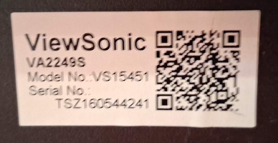 ViewSonic VA2249S widescreen 21.5″ LED-backlit LCD Monitor VS15451 – 1920 x 1080