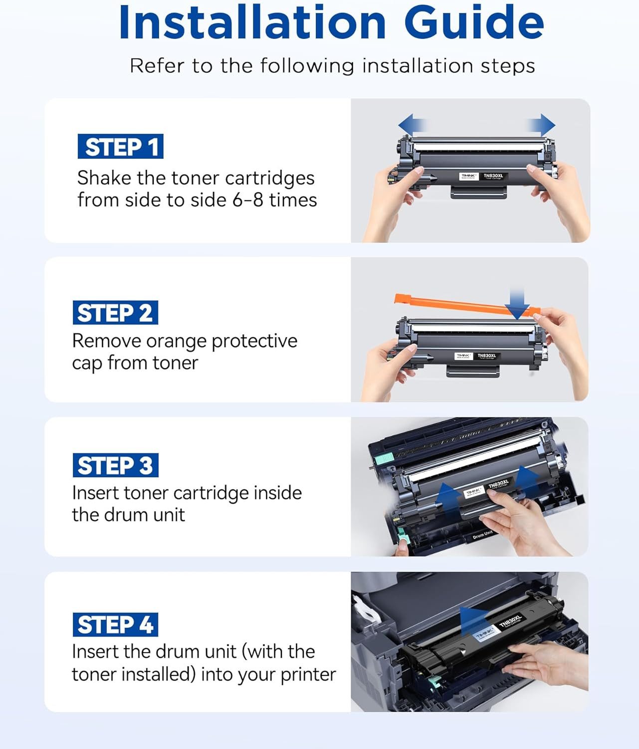 TN830XL Toner Cartridges Replacement for Brother TN830XL TN830 TN830 XL Toner…