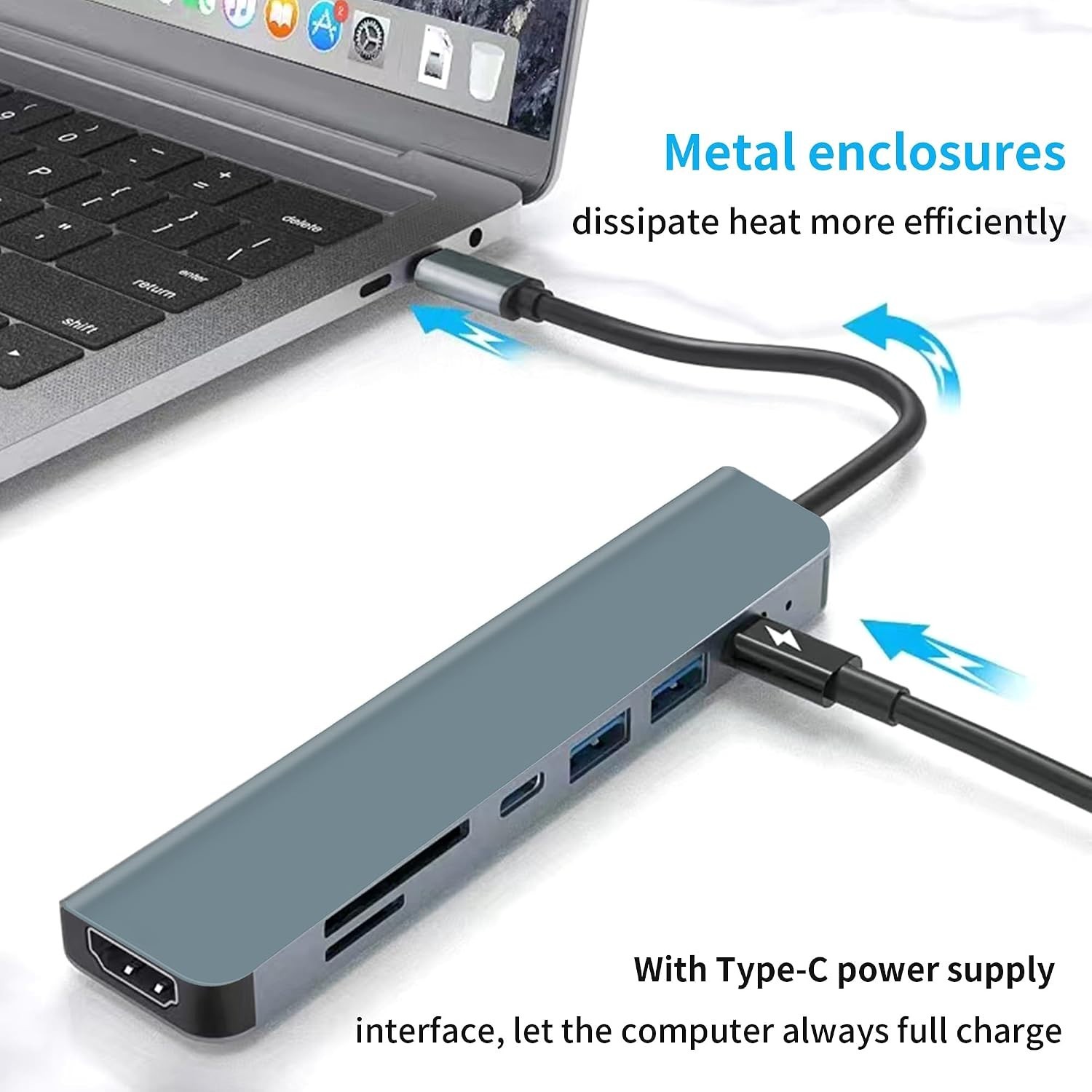 7-in-1 USB C Hub with 4K Output & 100W PD Charging for Ultimate Convenience