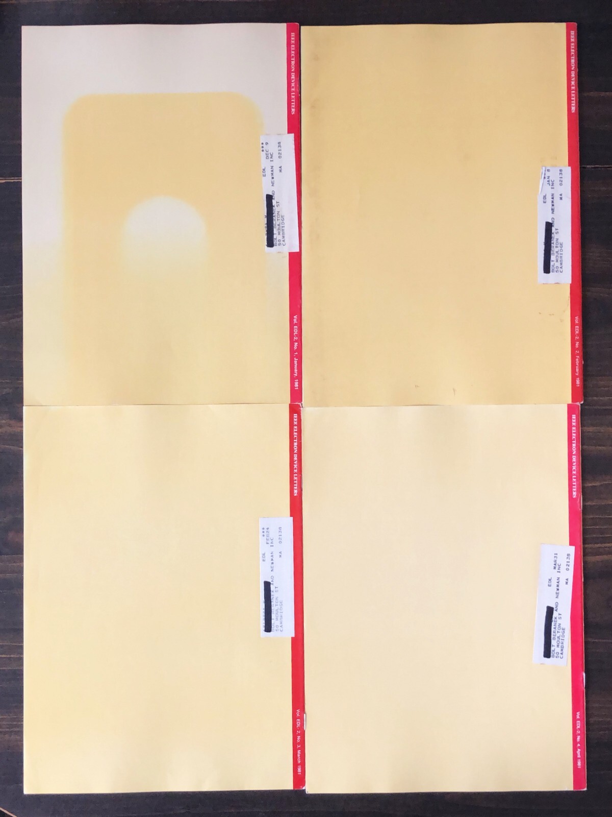 1981 IEEE Electron Device Letters Magazine – Lot of 11