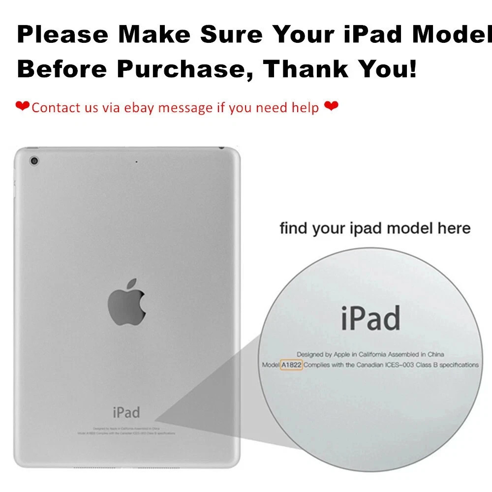 360 Rotating Leather Folio Case Cover Stand for iPad 234 Mini Air 9.7 10.2 10.5