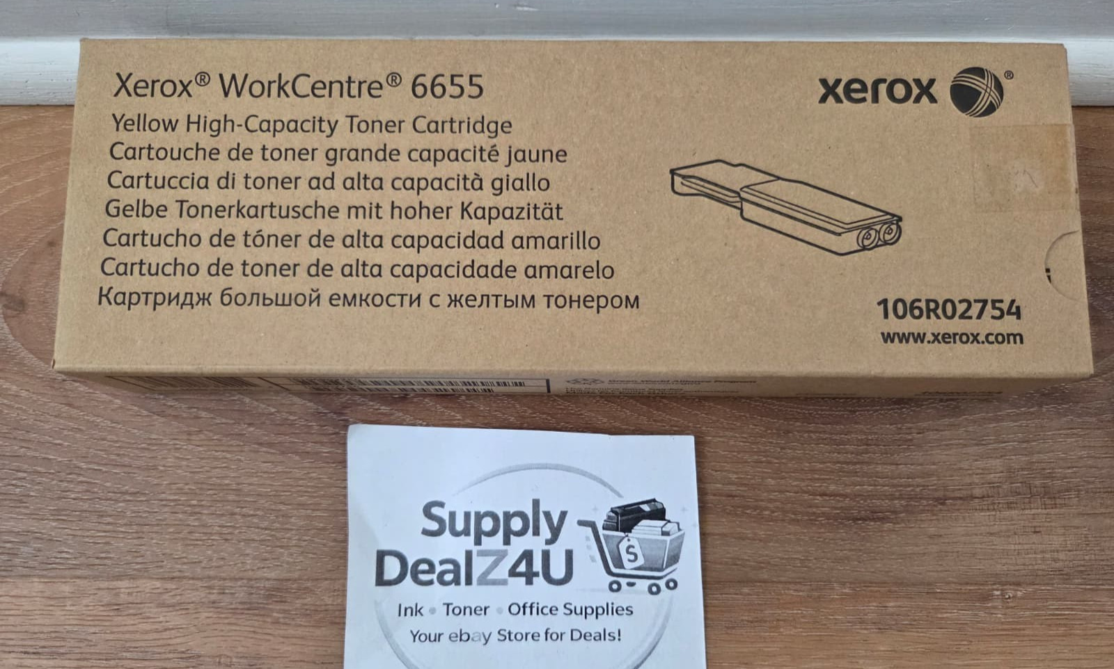 GENUINE Xerox 106R02754 Yellow Toner WorkCentre 6655 7500 Page OEM New Sealed