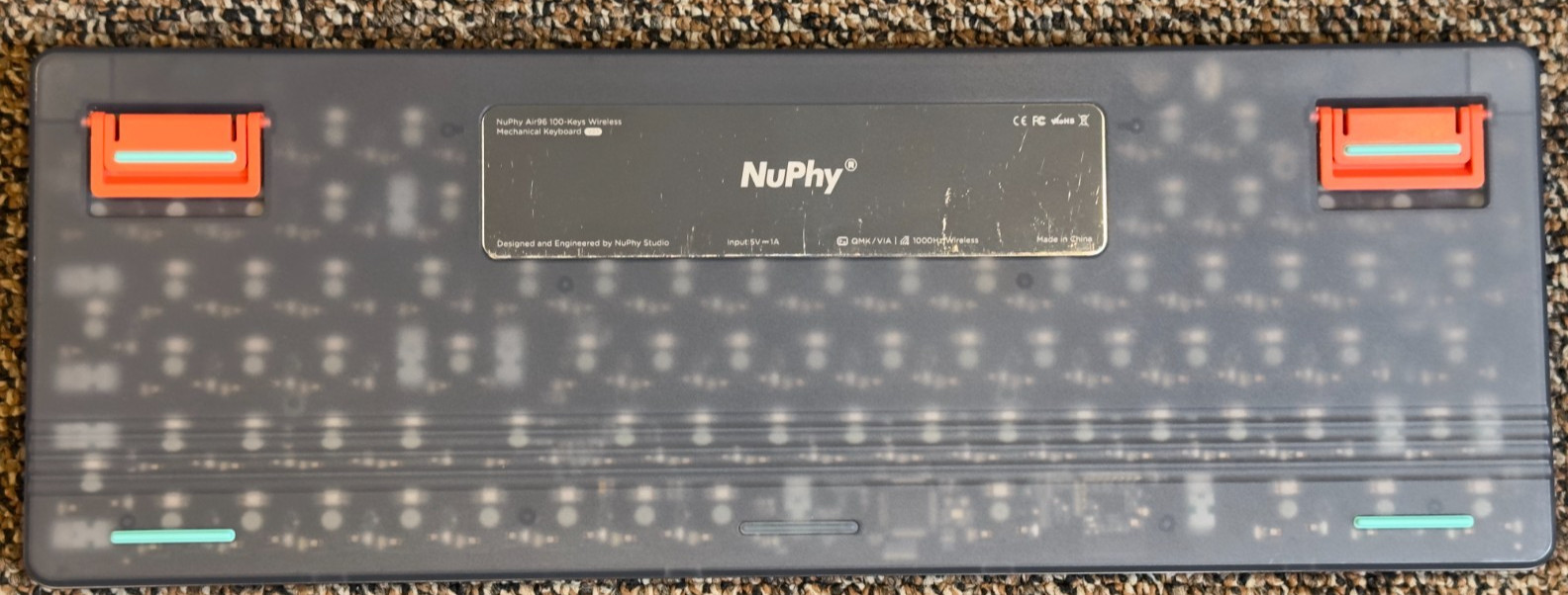 NuPhy Air96 V2 Wireless Keyboard Blue switches Low Profile QMK/VIA extra Keycaps