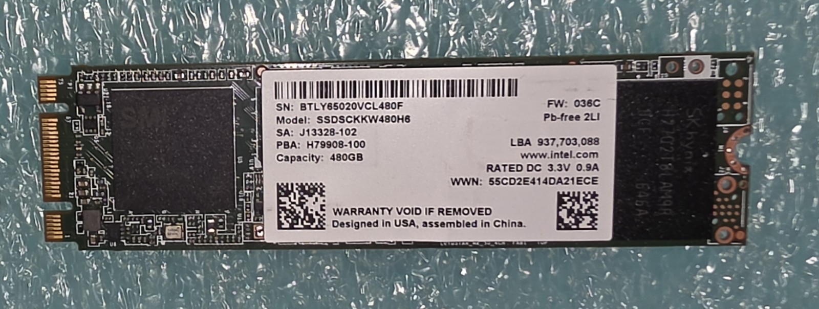 Intel 540s SSDSCKKW480H6 480GB M.2 TLC SATA 6Gbps 2280 Internal SSD
