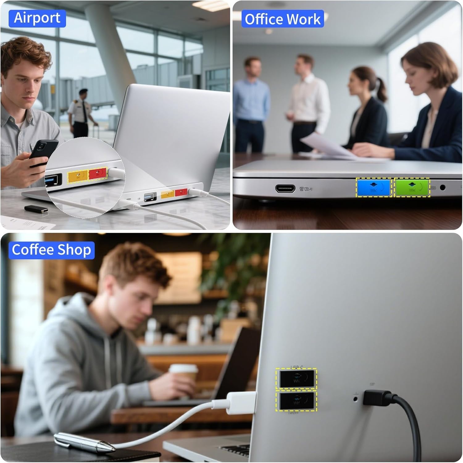 USB Data Blockers – 50PCS Dust Resistant Protectors with 3 Keys for Security