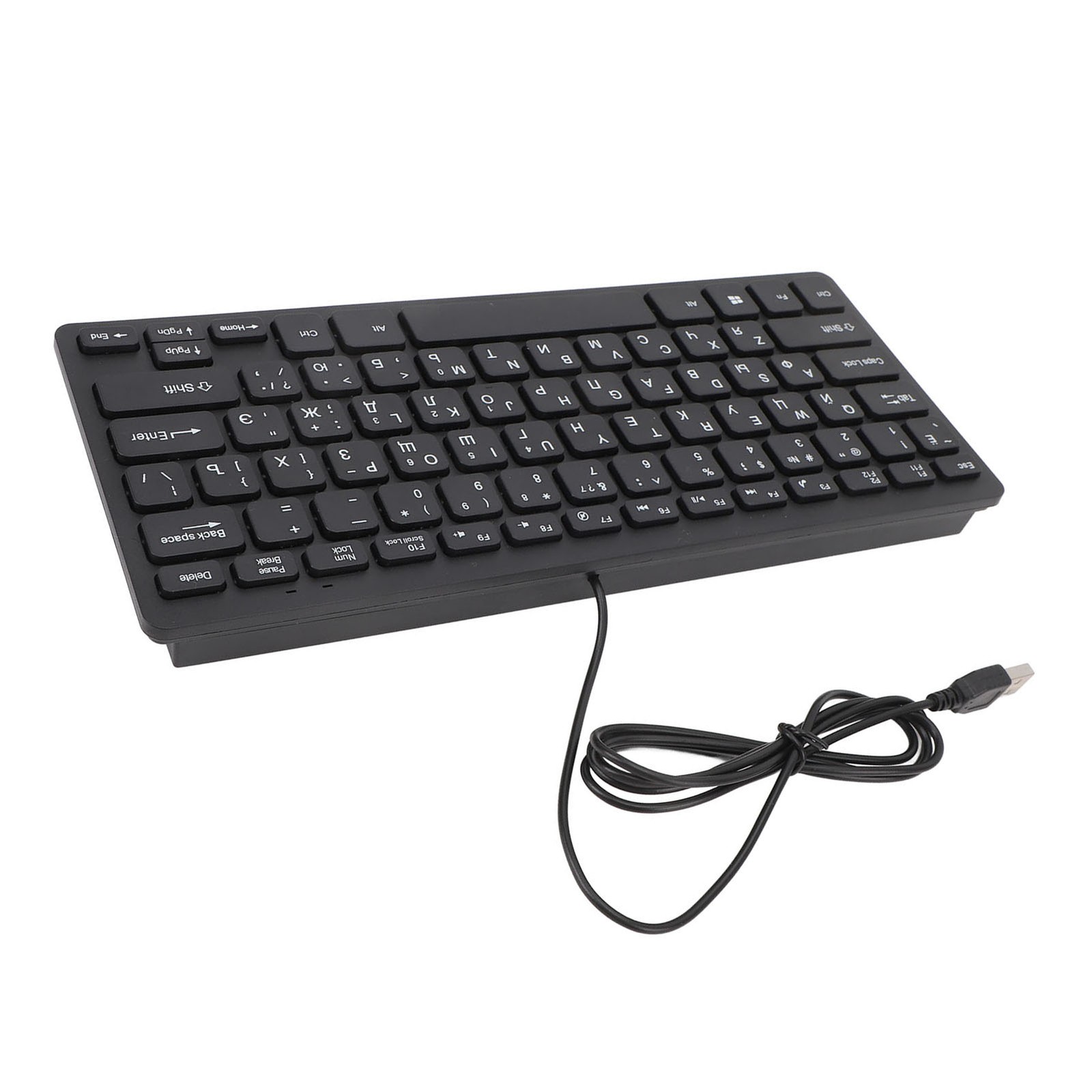 78-Key Slim USB Keyboard Ergonomic For PC/Desktop (Russian)
