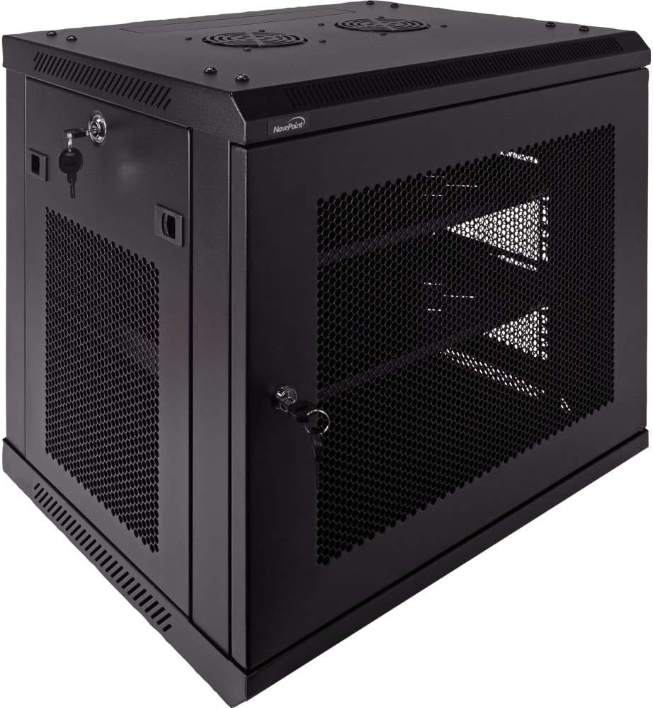 9U Deluxe IT Wallmount Cabinet Enclosure 19-Inch Server Network Rack with