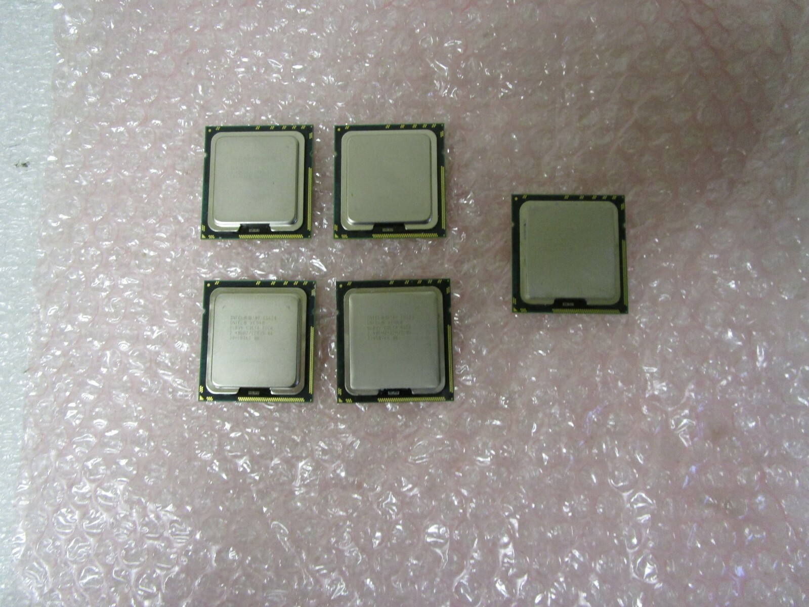 Qty (5) Intel Xeon CPUs (4) E5620 SLBV4 Quad-Core 2.40GHz 12MB (1) SLBV3 2.66Ghz