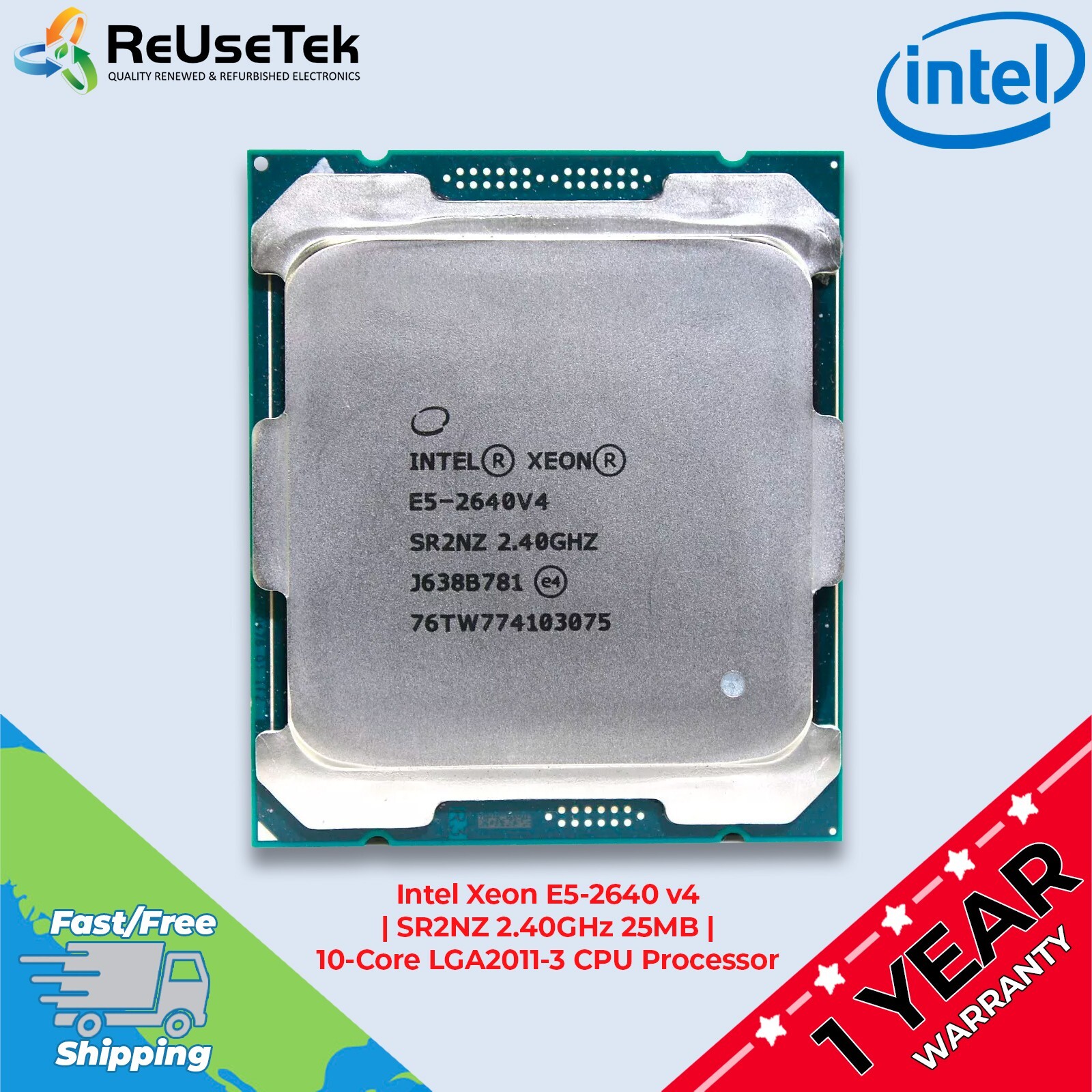 Intel Xeon E5-2640 v4 | SR2NZ 2.40GHz 25MB | 10-Core LGA2011-3 CPU Processor