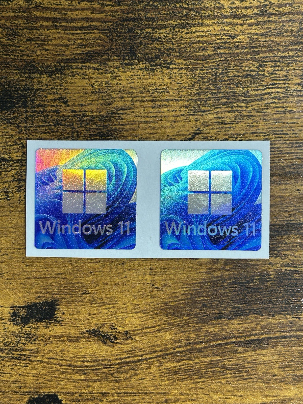 2x Windows 11 Holographic Desktop / Laptop sticker label (NEW)