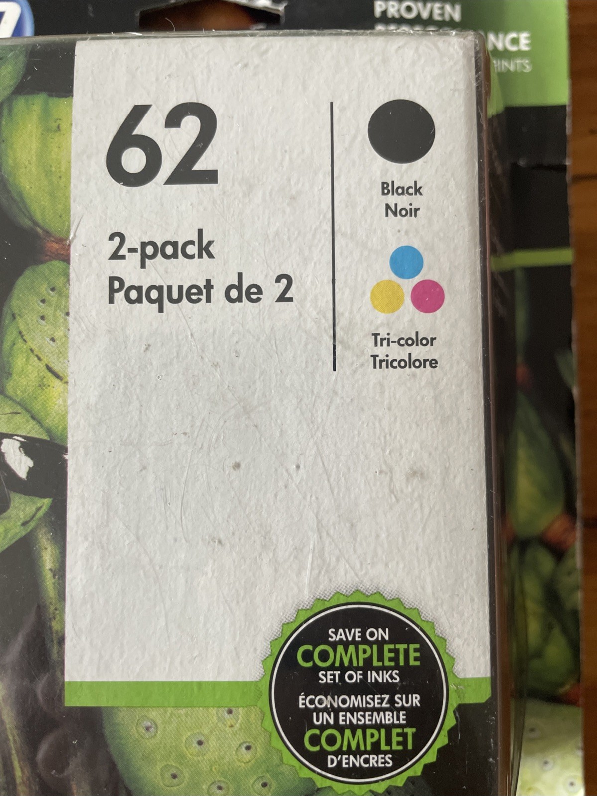 HP 62 Black Tri-Color Ink Cartridge N9H64FN C2P04AN C2P06AN Exp 2022 Retail Box