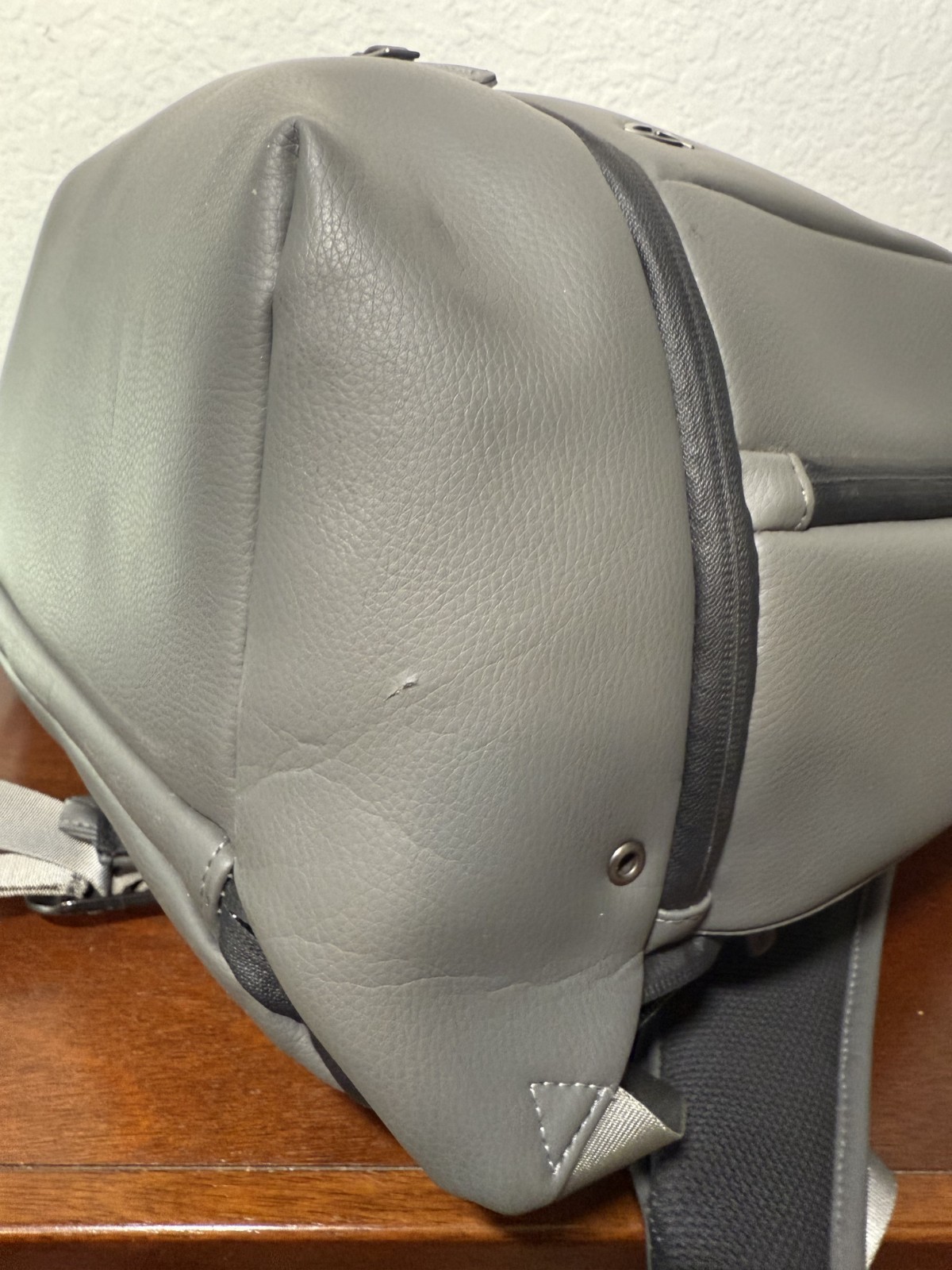 Vessel Signature RARE Embossed B Gray Backpack Premium Synthetic Leather