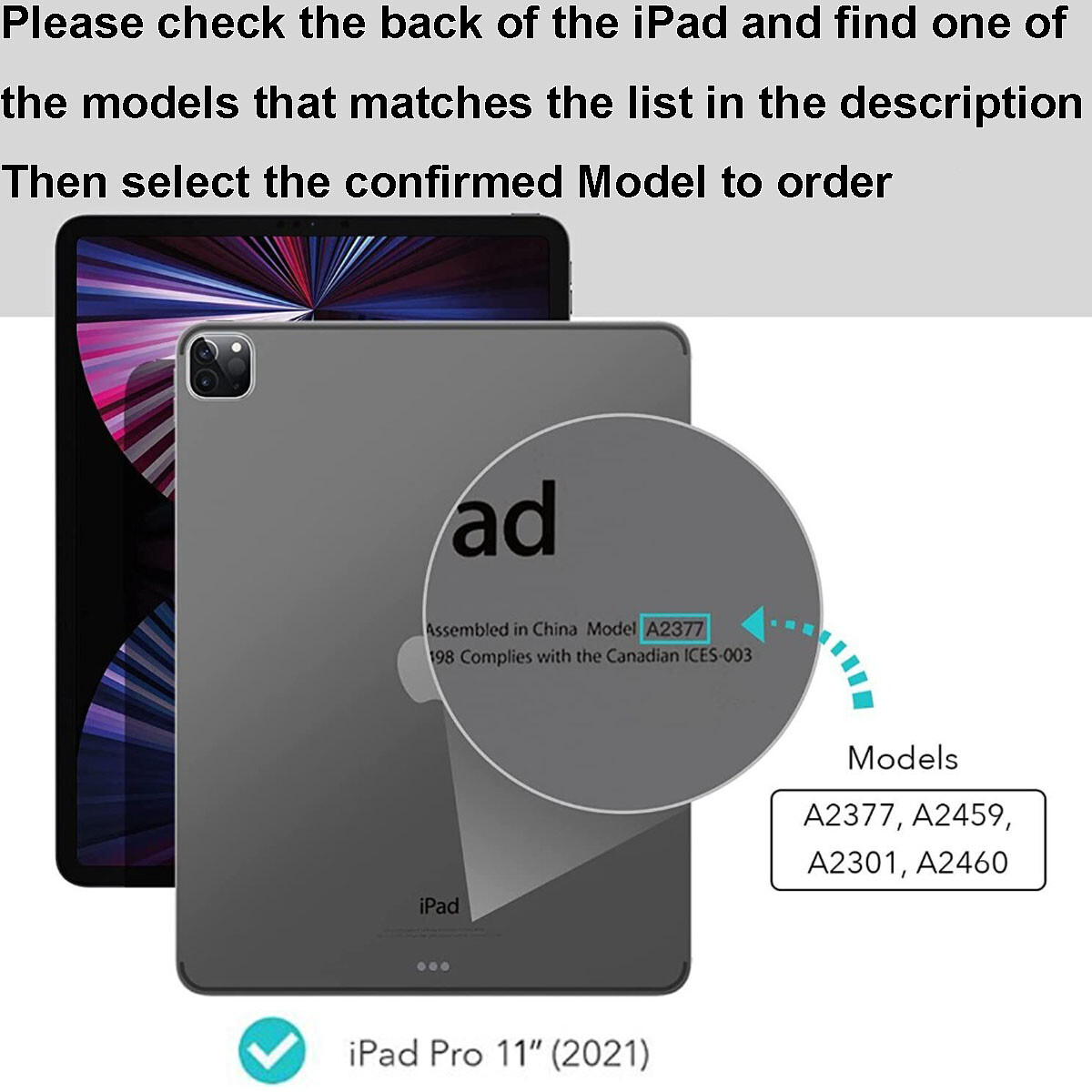 For iPad Pro 11-in 1st 2nd 3rd 4th Generation Shockproof Rotate Case Cover Stand