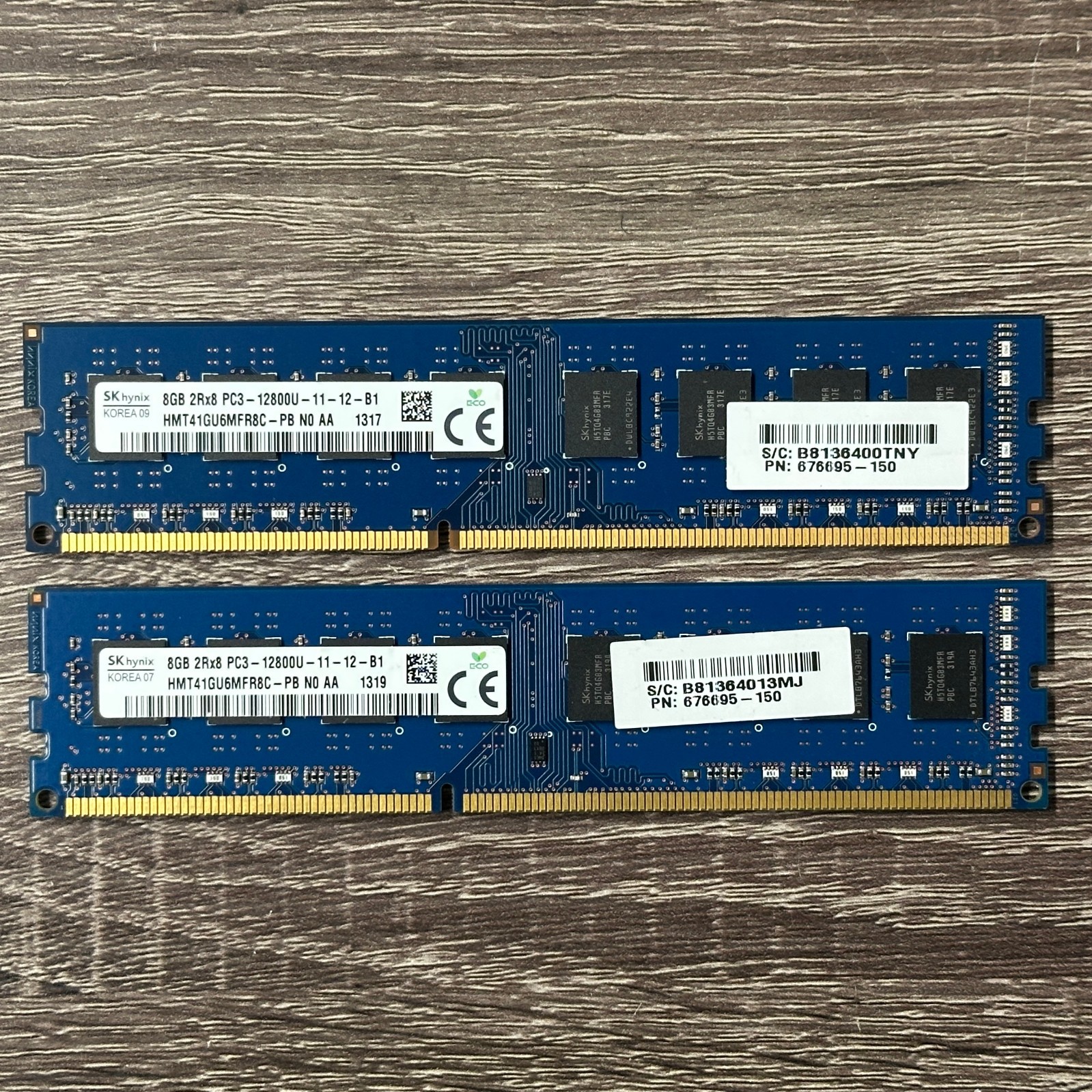 2x 8GB DDR3 PC3-12800U UDIMM Desktop RAM Units – 16GB (Major Brand)
