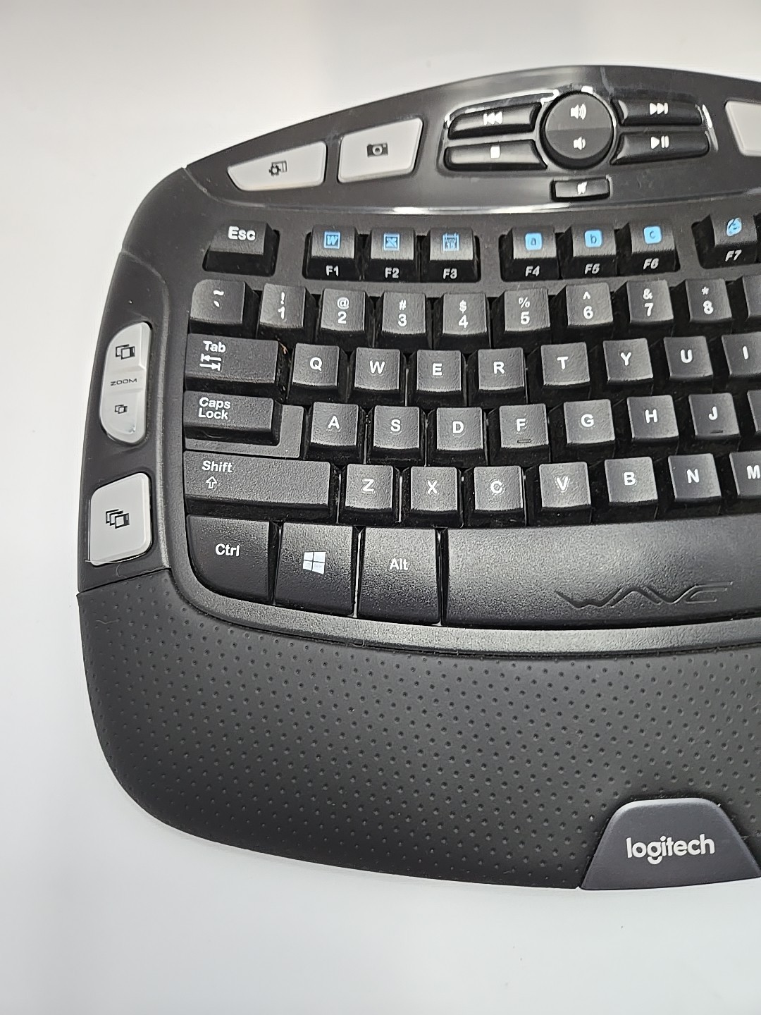 Logitech K350 Wireless Comfort Wave Ergonomic Keyboard w/ NEW Unify USB Dongle