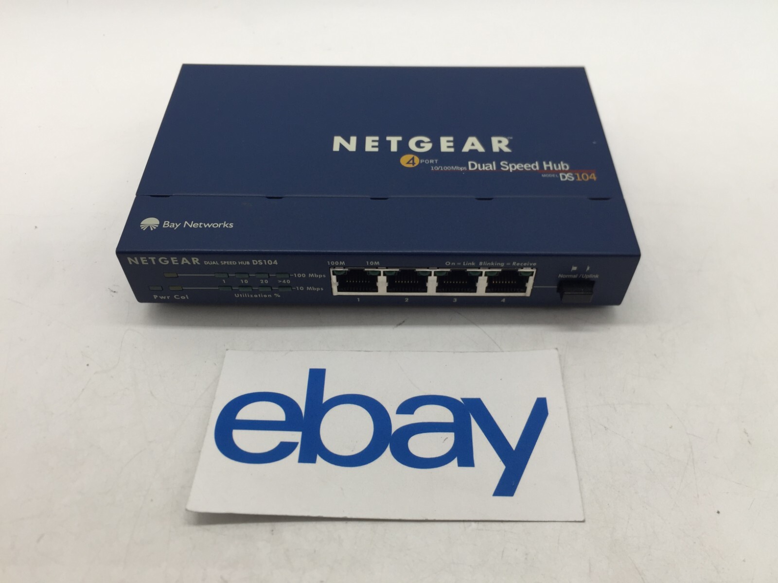 Netgear DS104 4-Port 10/100 Dual Speed Hub UNIT ONLY FREE S/H