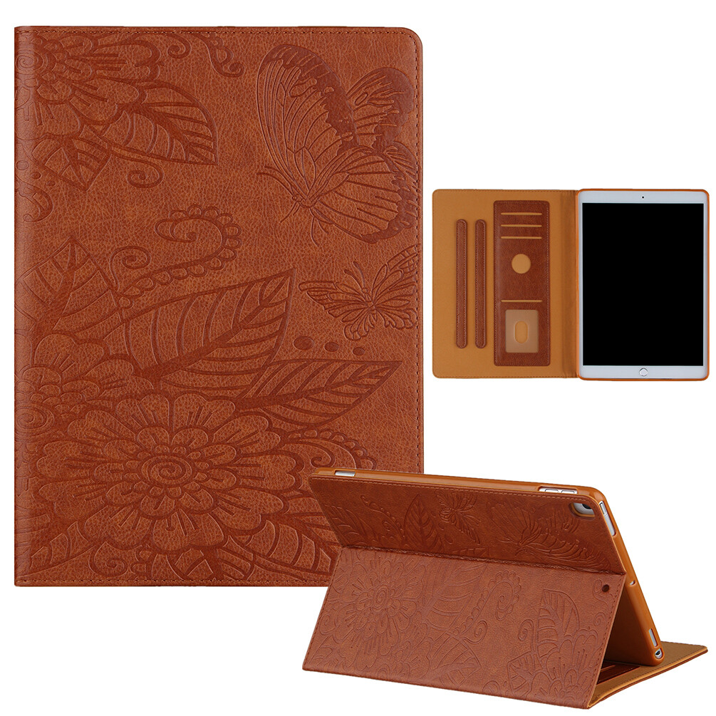For Apple iPad 10.2″ 9th 8th 7th Generation Mini Flower Embossed TPU Case Cover